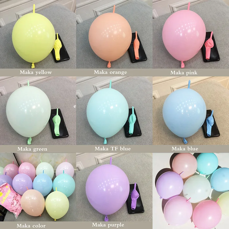 

6/10 inch Maka color Latex Balloons Needle Tail Connected Toys Balloons Garland for Baby Shower Birthday Party Decoration