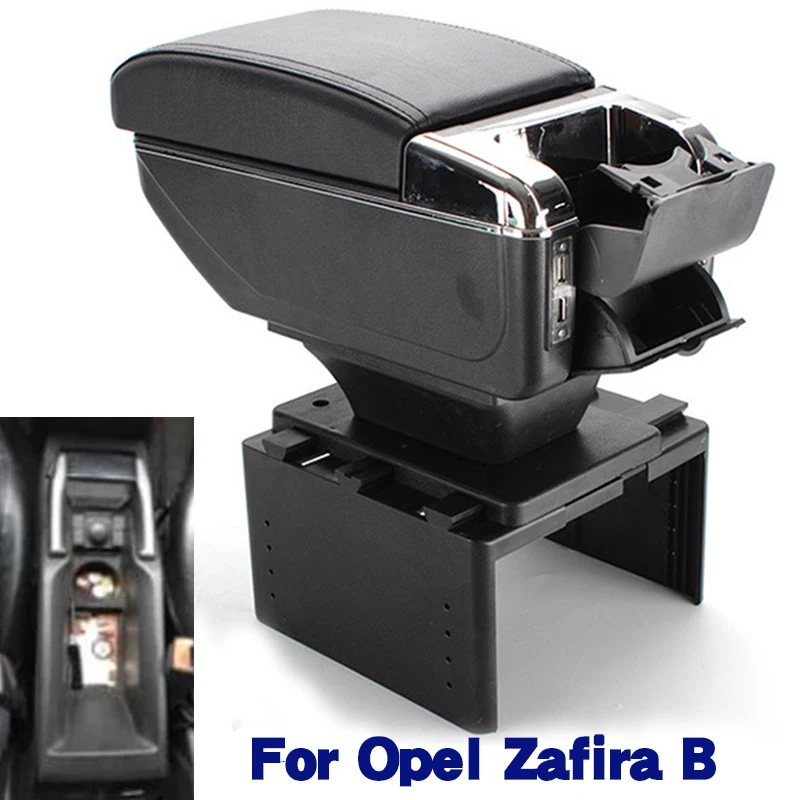 

Подлокотник для Opel Zafira B, детали интерьера, специальные детали для подлокотника автомобиля, центральный контейнер для хранения с USB светильн...