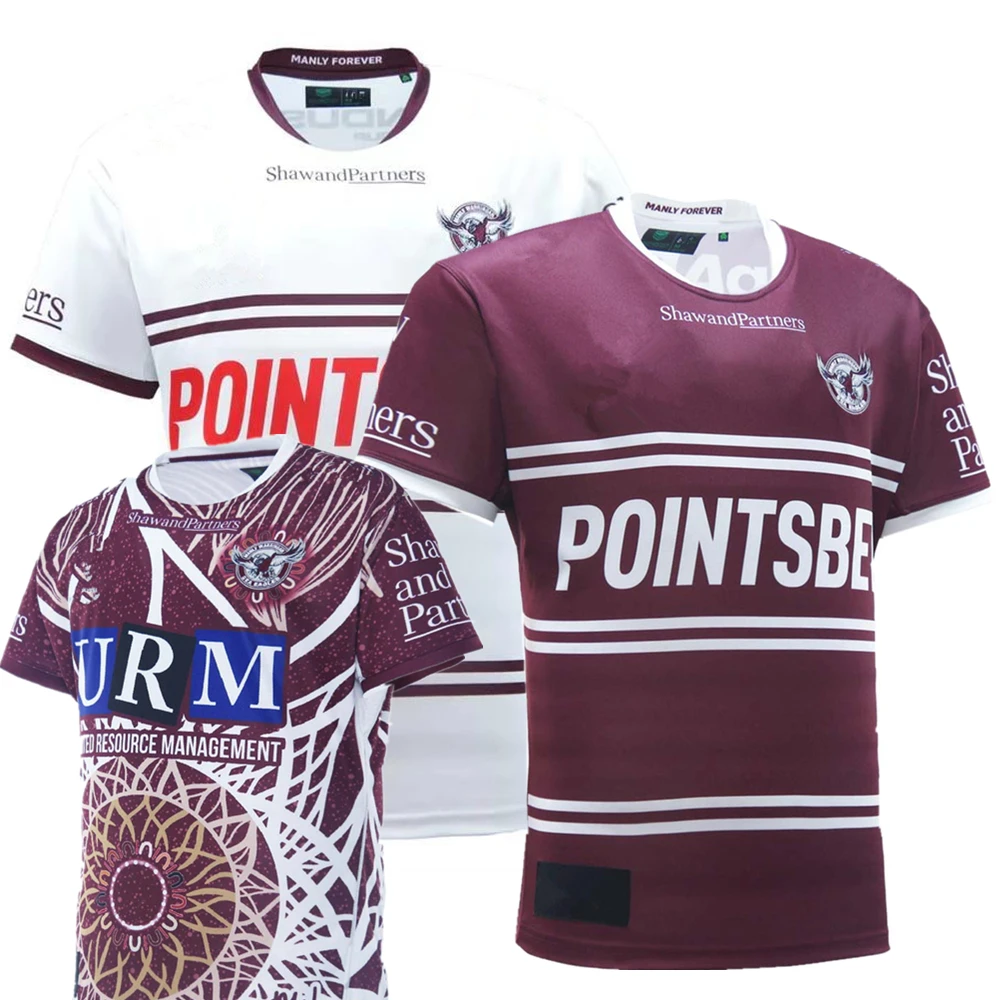 

Футболка для регби MANLY SEA EAGLES, модель 2023, домашняя рубашка для регби, большой размер 4xl 5xl, индивидуальное имя и номер