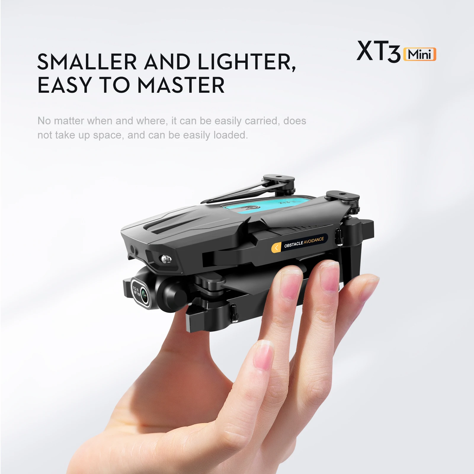 

Мини Дрон XT3 Дроны с камерой HD 4k обход препятствий оптический поток позиционирование складной Квадрокоптер игрушки Радиоуправляемый верто...