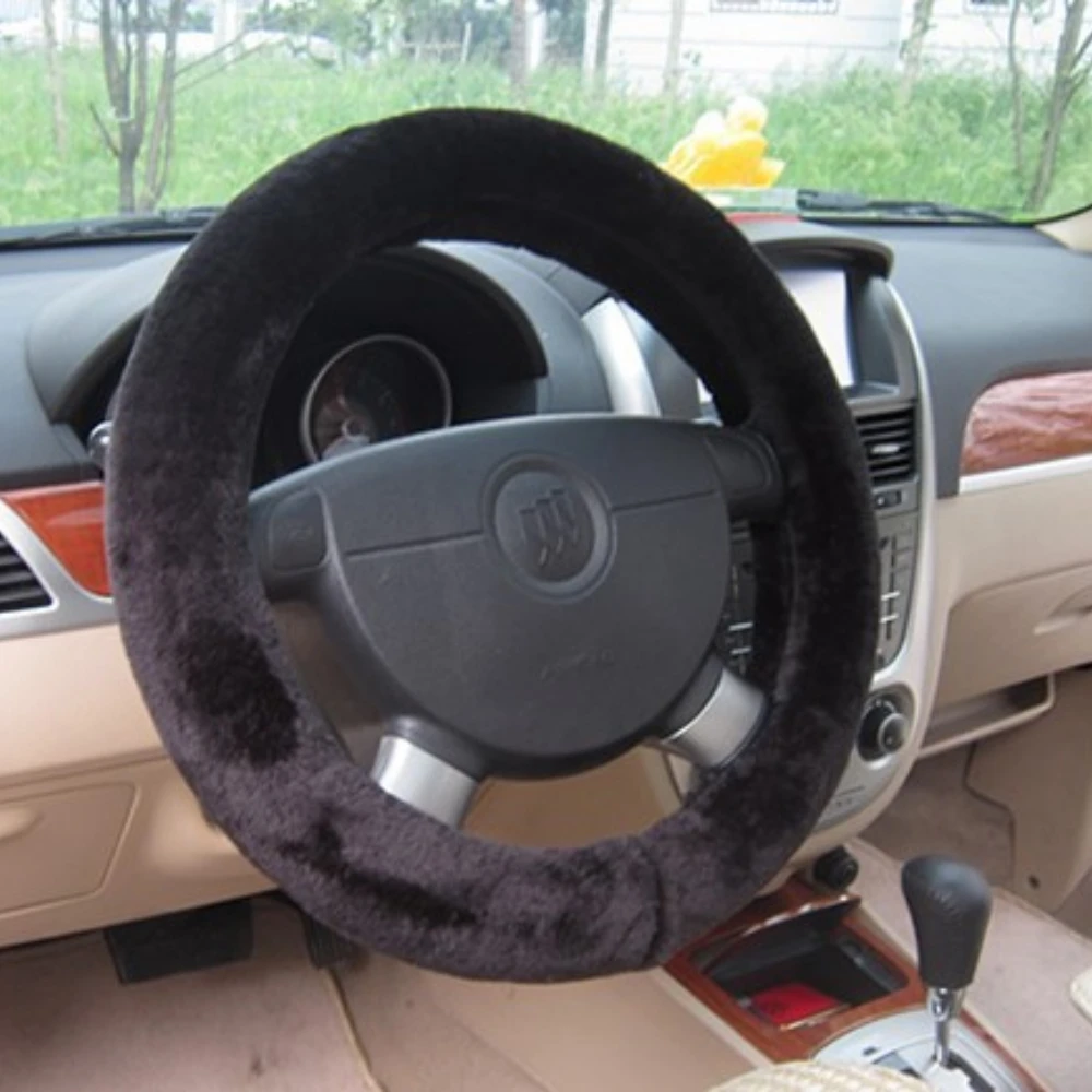 

Universal 37-38cm Soft Plush Rhinestone Car Steering Wheel Cover Interior Accessories Steering-Cover Car-styling