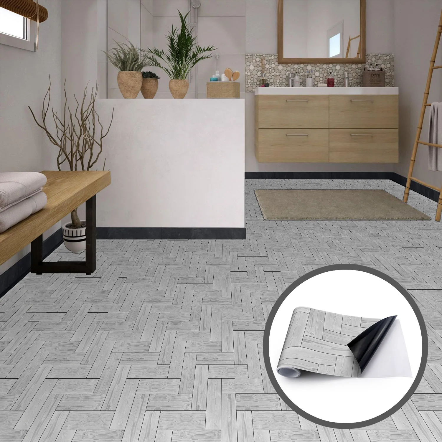 1 рулон наклейки на пол из ПВХ