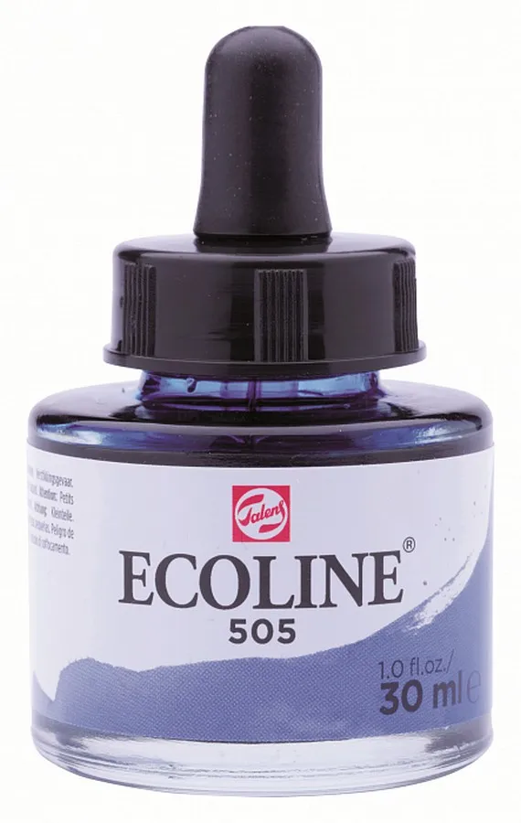 Watercolor liquid Ecoline jar 30 ml No. 505 ultramarine light New | Water Color