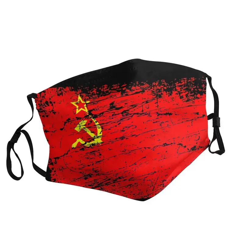 

Soviet Union USSR Russia Flag Face Mask Adult Anti Dust CCCP Mask Protection Cover Respirator Non-Disposable Mouth Muffle