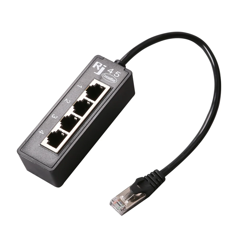Разветвитель Кабеля Ethernet RJ45 с 1 штекера на 4 гнезда | Компьютеры и офис