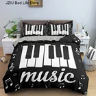 Комплект постельного белья из микрофибры с принтом музыкальных нот