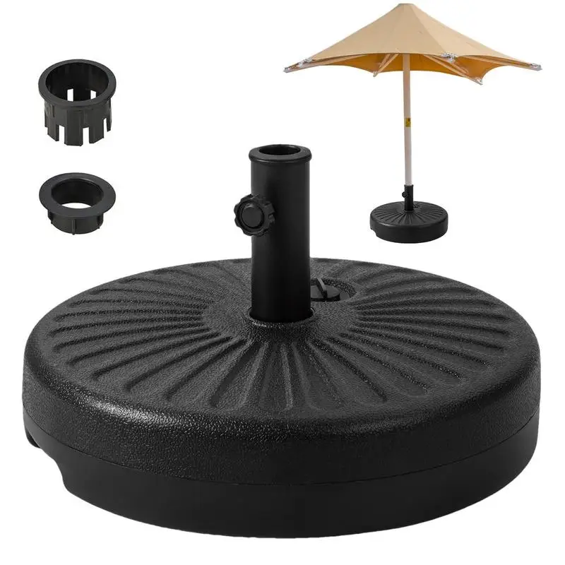

Outdoor Umbrella Base Round Water Tank Umbrella Holder Weather-Resistant Umbrella Supporting Tool for Lawn Poolside Deck Garden