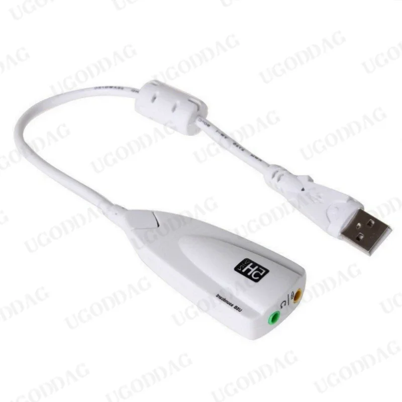 Фото Звуковая карта USB 7.1, адаптер для микрофона и наушников 5HV2, USB-динамик 3D, внешняя звуковая карта USB для портативного компьютера, ПК №5