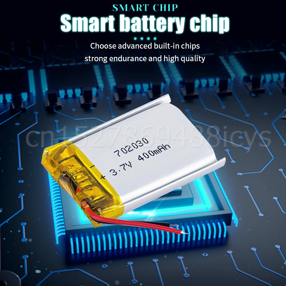 702030 400mAh 3.7V Lithium Polymer Rechargeable Battery Li-ion Lipo Cells For GPS MP3 MP4 Toy Bluetooth Headset Speaker LED Lamp |