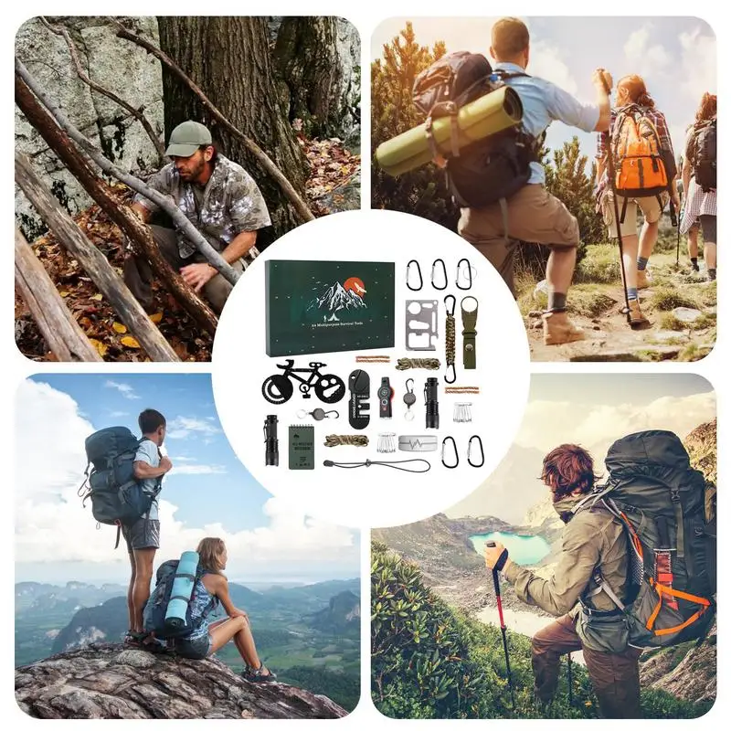 Рождественский календарь наборы для выживания мужчин 24-дневный адвент-календарь