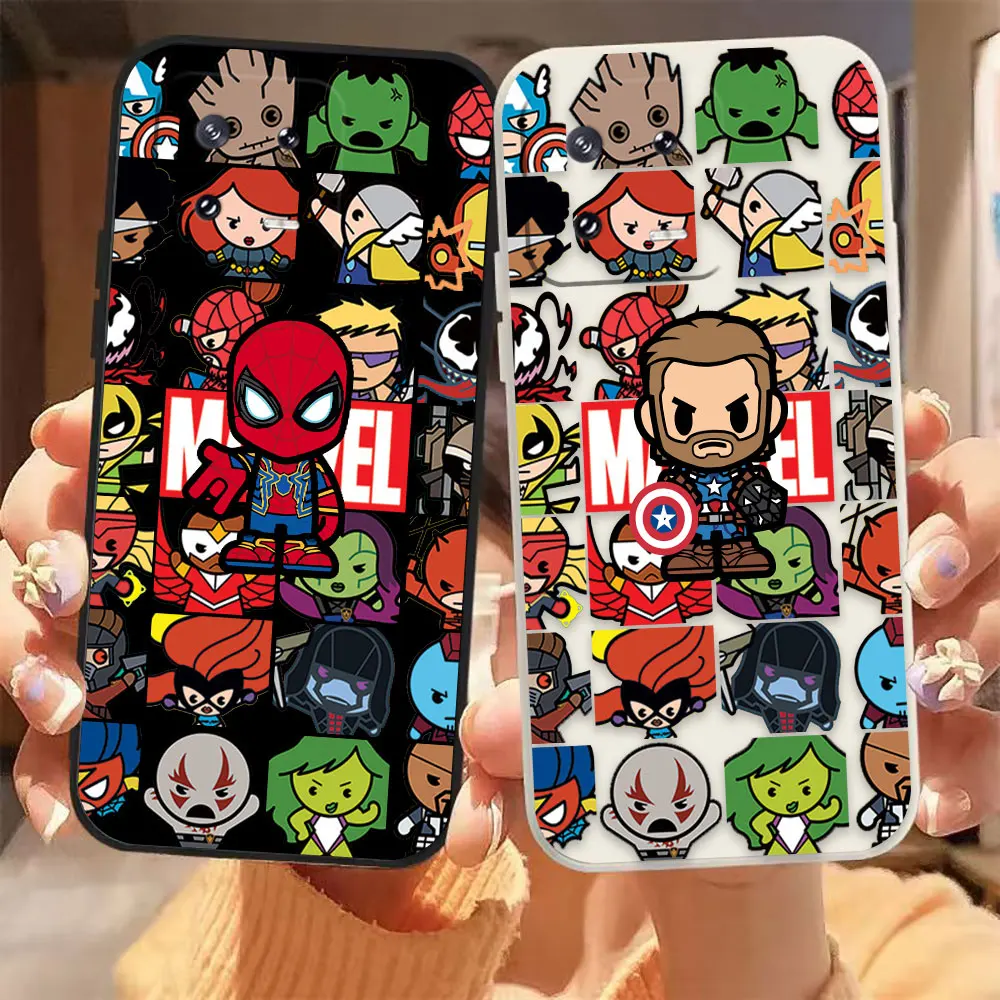 

Marvel's Spider-Man Captain America Phone Case For Xiaomi 13 12 12S 11 11T 10 10S 9 9SE 8 8SE Pro Ultra Lite Colour Liquid Case