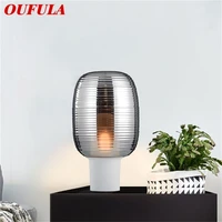 oufula nordic table light contemporary simple glass desk lamp led home decorative living room bedroom