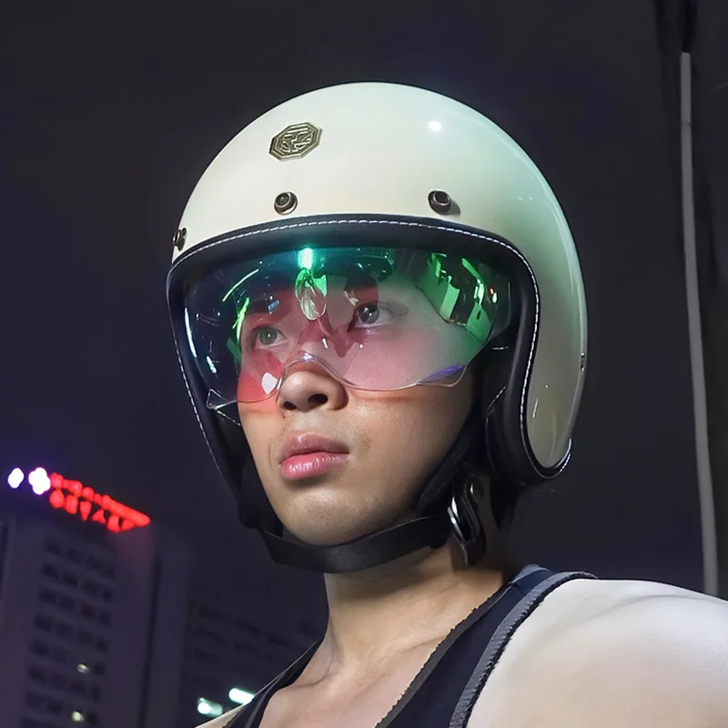 Шлем с открытым лицом для мужчин и женщин шлем в стиле ретро или полушлем лето 3/4