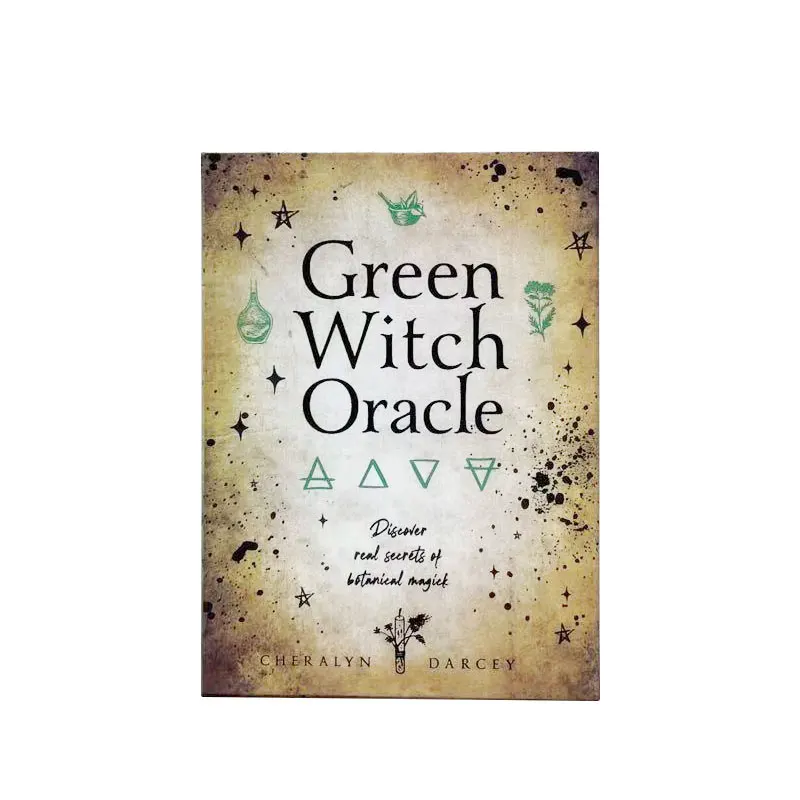 

new Green Witch Oracle Card Deck High Quality Board Games For Fate Divination Party Card Games Tarot Gift