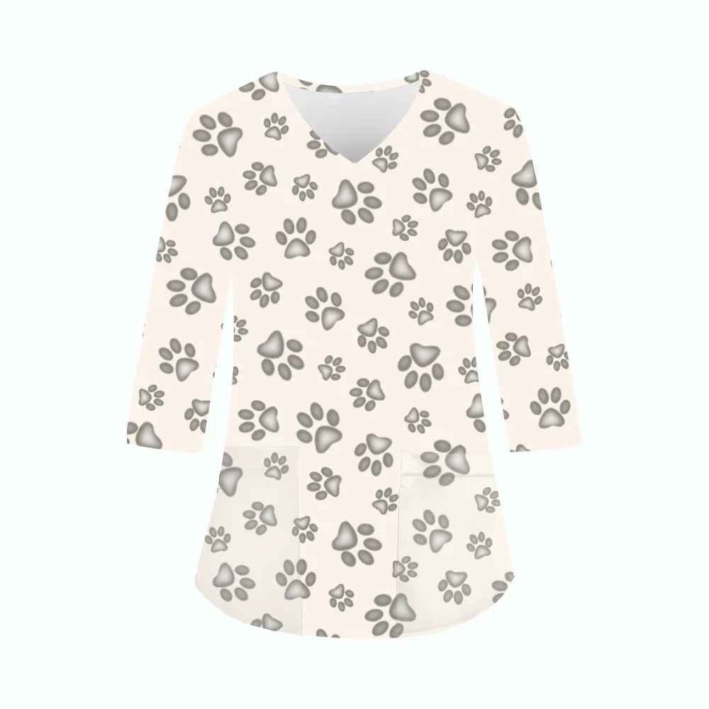 Новая клиническая форма женская милая котенок с принтом микроэластичные