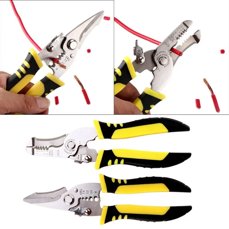 

Multifunctional Wire Stripper Pliers Cable Cutter Crimping Stripping Hand Tool