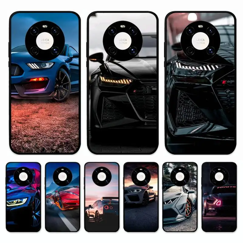 

Sports Cool Car Phone Case for Huawei Mate 20 10 9 40 30 lite pro X Nova 2 3i 7se