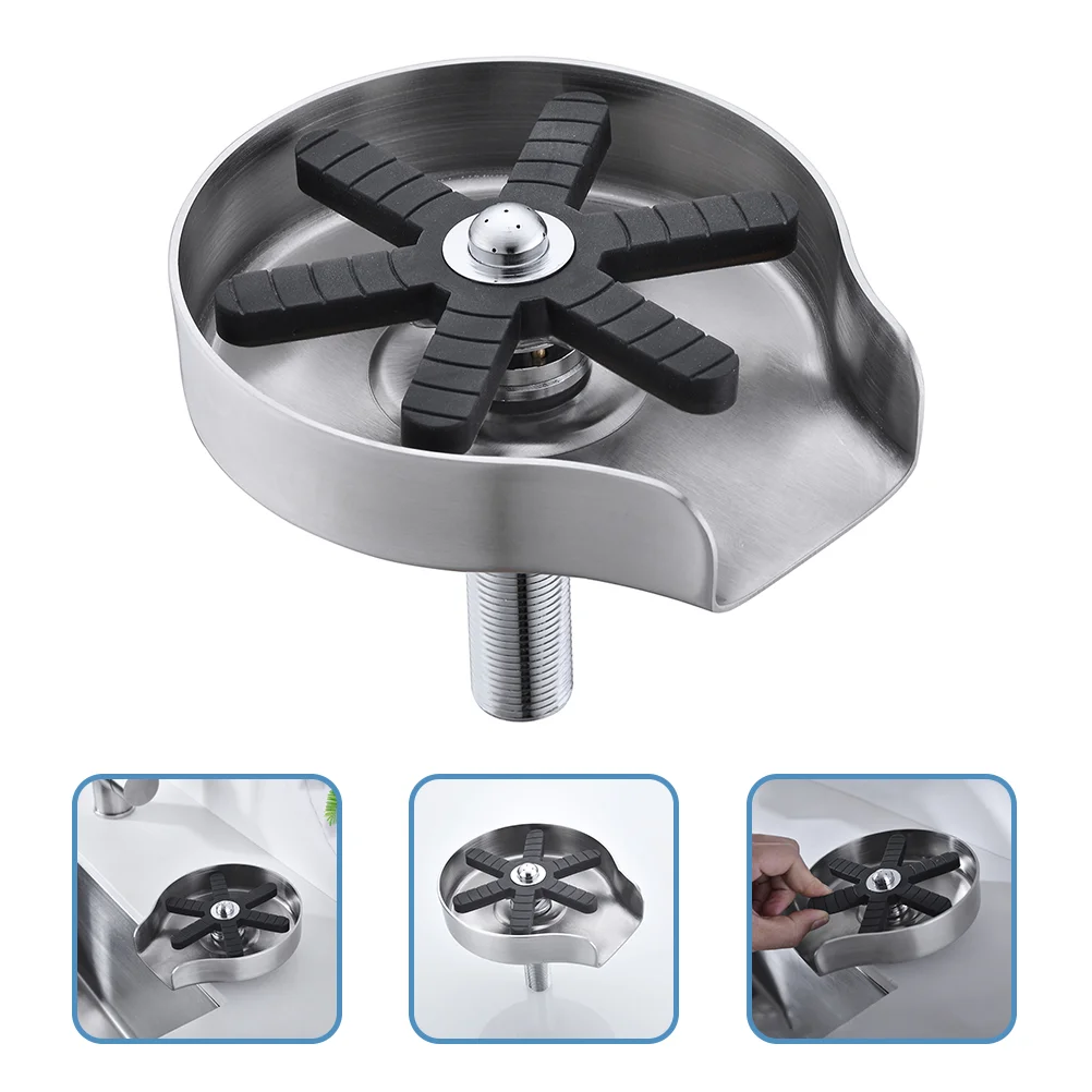 

1 Set Stainless Steel Sink Glass Rinser Kitchen Sink Glass Cup Washer (Germany)