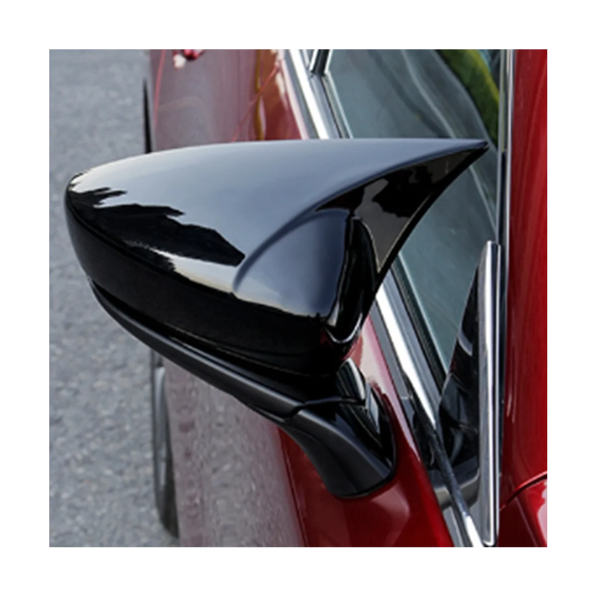 

Bullhorn Type ABS Piano Black Style Rear View Side Mirror Cover Rearview Caps for 20 Mazda Enclave