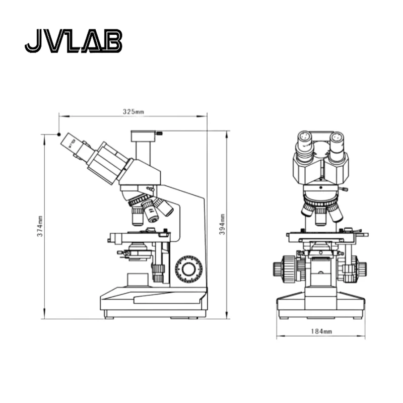 Профессиональный биологический микроскоп 40X-1000X L2000B бинокулярный тринокулярный