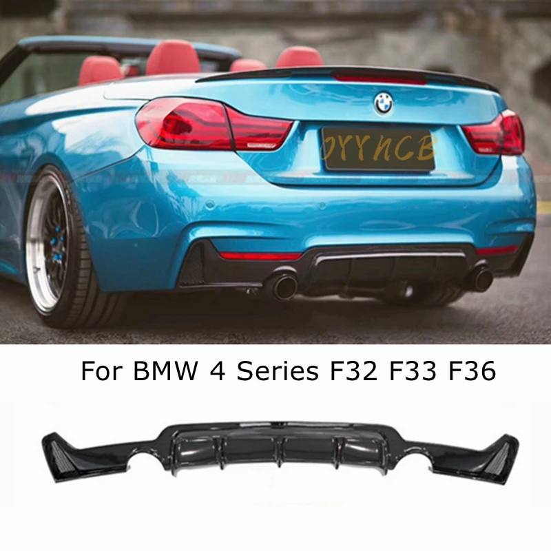 

FOR BMW 4 Series F32 F33 F36 M Sport 2 Door Coupe 428i 430i 435i 2014-2020 Car Rear Bumper Splitter Diffuser Lip Spoiler Plate