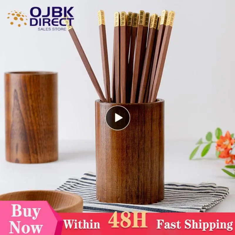 

Household Chopsticks Storage Non-toxic Moisture-proof Tableware Draining Wood Drain Holder Tableware Accessories Multifunctional