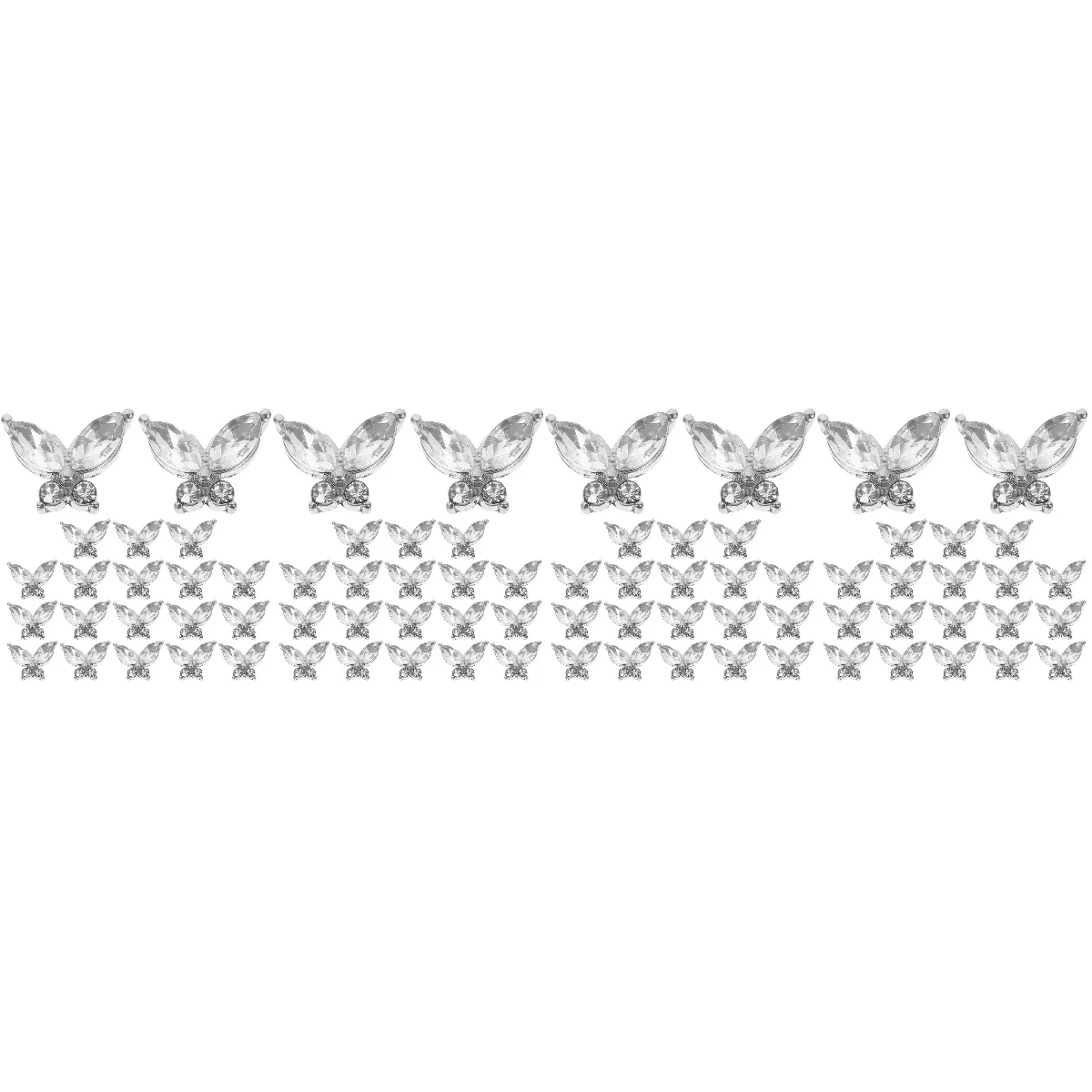 

80 Pcs Small Nail Charms Nail Supplies Butterfly Nail Accessories Women Nail Supplies Charms Decoration Small Crystal Gems