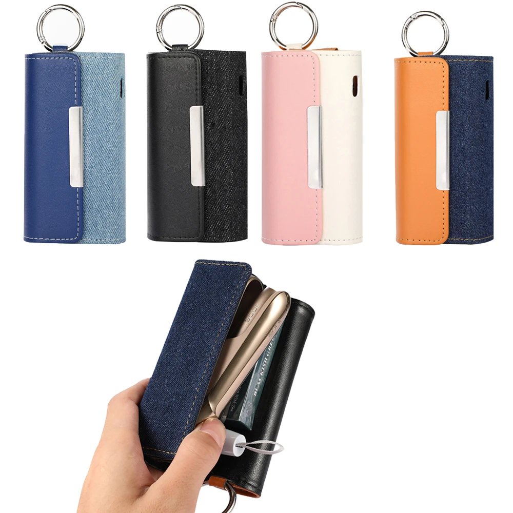 

JINXINGCHENG Outdoor Sports Magnet for IQOS Duo 3 Flip Bag Color Matching Leather Case for IQOS 3duo Case for icos 3 Accessories