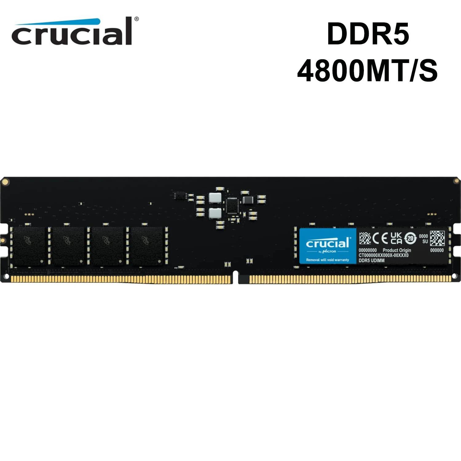Модуль оперативной памяти Crucial DDR5 8 ГБ 16 ГБ 32 ГБ 4800 МГц для настольного ПК CL40 UDIMM