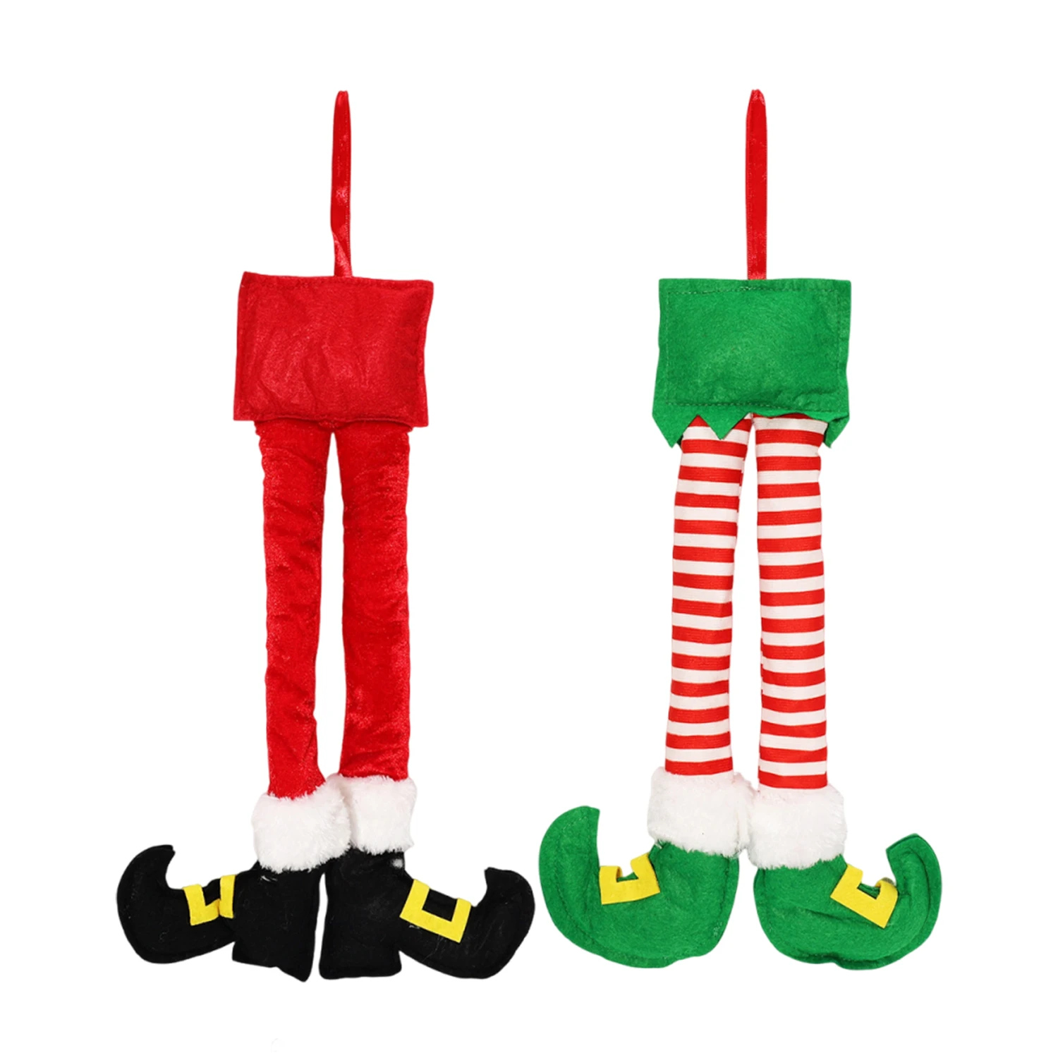 

Рождественские полосатые ноги эльфа, украшение автомобиля, универсальный автомобильный задний багажник, подвеска на ногу, рождественские ножки эльфа, подвесной аксессуар для декора елки