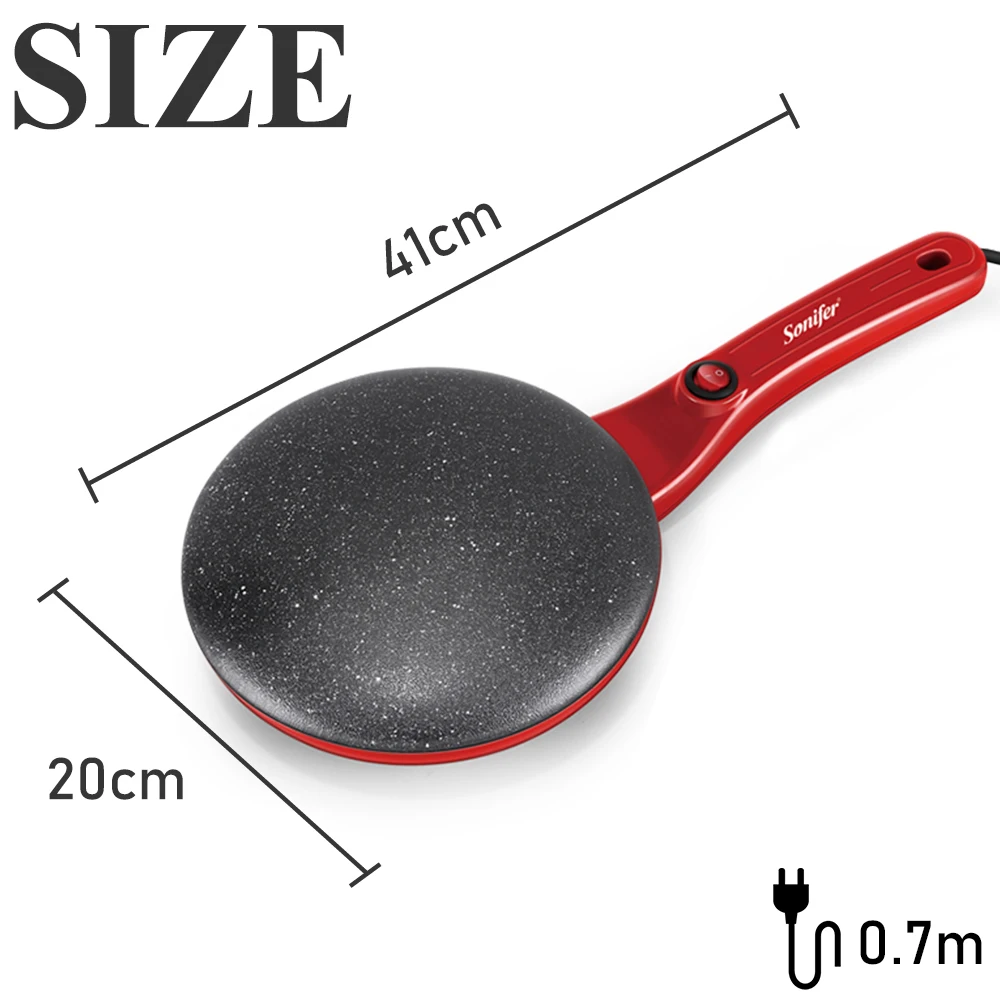 Electric Crepe Maker Pizza Pancake Machine Non-Stick Griddle Baking Pan Cake Machine kitchen Appliance Cooking Tools Sonifer images - 6