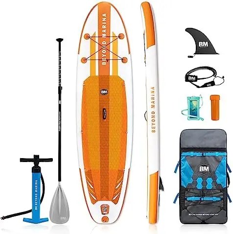 

Paddle Board Stand Up Paddle Board, Featherlight Sup Board for Adult | Premium Double , Backpack, Fiberglass Paddle, Leash, 10&