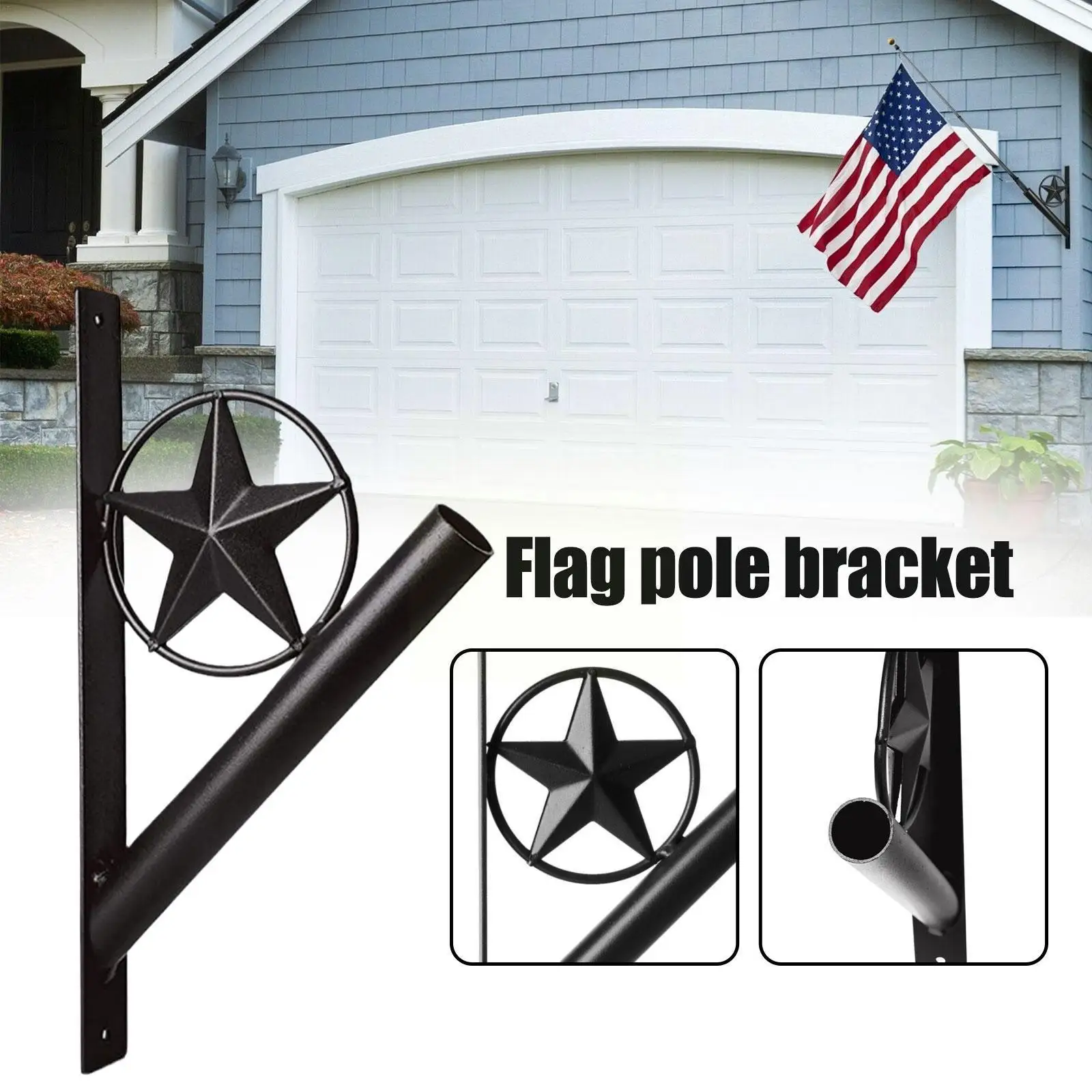 

Flag Pole Stand Car Holder Cup Suction Flagpole Mount Support Bracket Window Mount Star Flagpole Iron Telescopic K2f9
