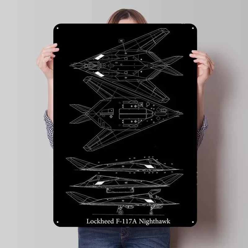 Блокировка F117A Nighthawk знак истребителя схема для украшения дома аксессуары в стиле