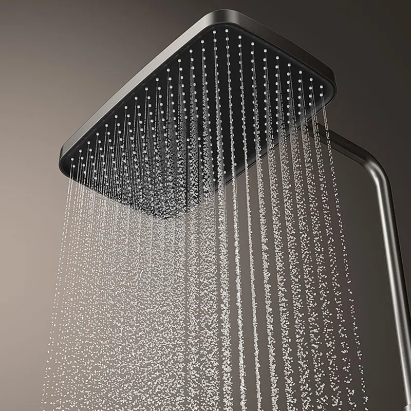 Металлический смеситель для душа в стиле НЛО матовый серый ванной комнаты набор