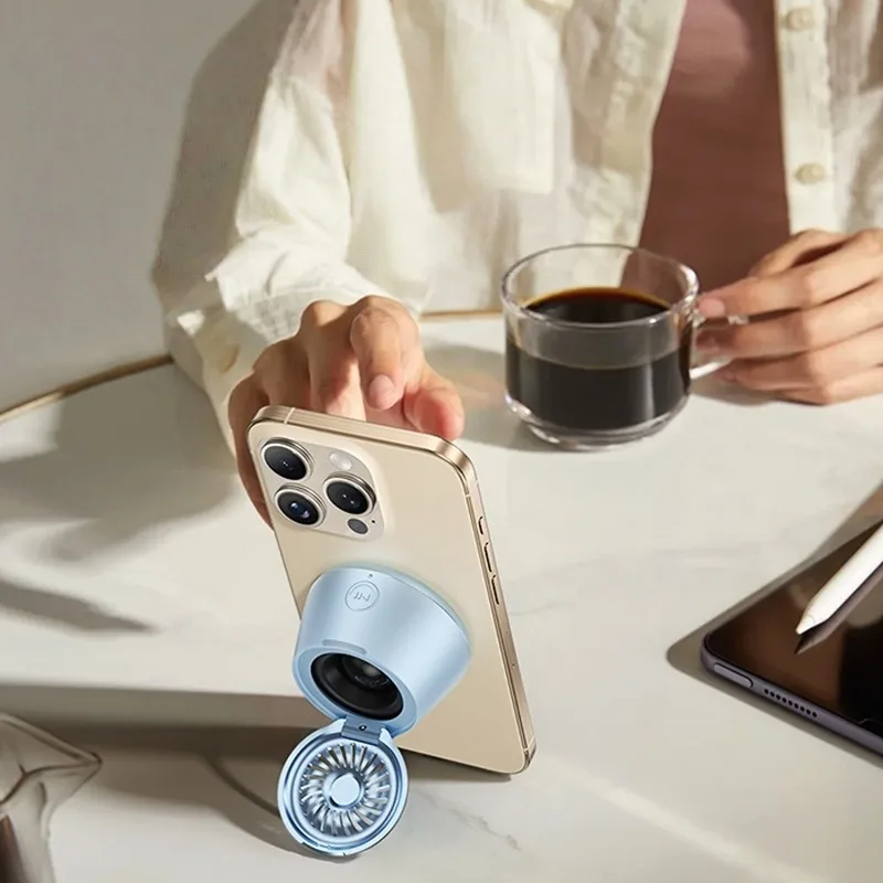 Фото Портативная Bluetooth-колонка 500 мАч с магнитной подставкой и держателем для телефона, поддержка TWS-подключения №2