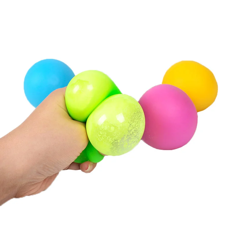 

Funny EVA Filling Ball TPR Rainbow Ball Change Colour Flour Stress Relief Ball Vent Toy for Children Adults Autism Mood Need