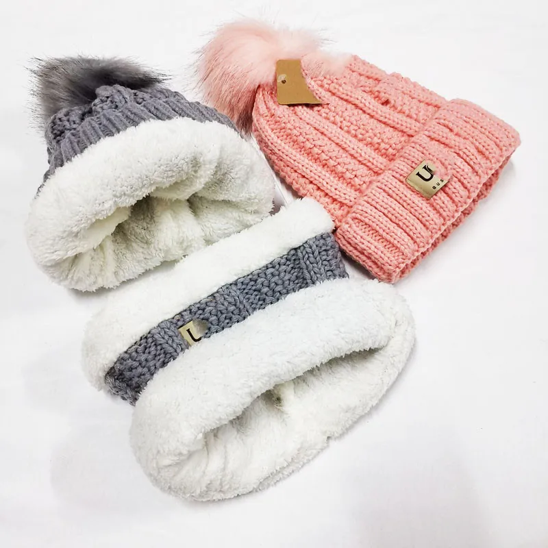 

AobreUgg Новая роскошная мужская и женская сохраняющая тепло и холод зимняя теплая плюшевая шапка и воротник из 2 предметов