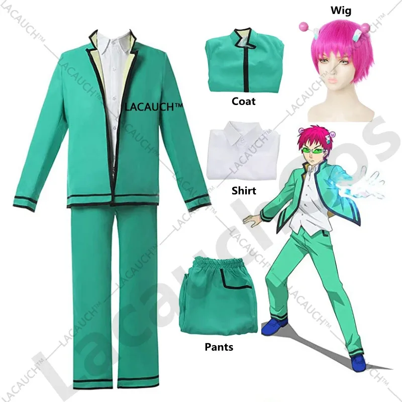 Фото Saiki Kusuo no Psi The Disastrous Life K.-Nan Униформа Хэллоуин Косплей Костюм Синтетические волосы Парики Заколки для волос Animea; 3,v'5.t;8, №2