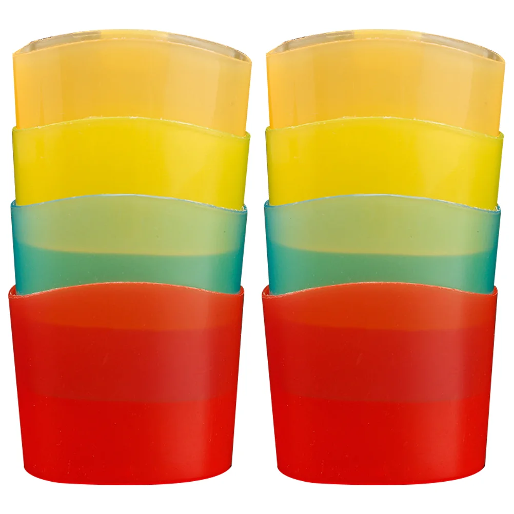 

8pcs Cup Tea Bag Holder Plastic Snack Plates Cup Cookie Holder Appetizer Serving Plates Snail Tea Bag Holder