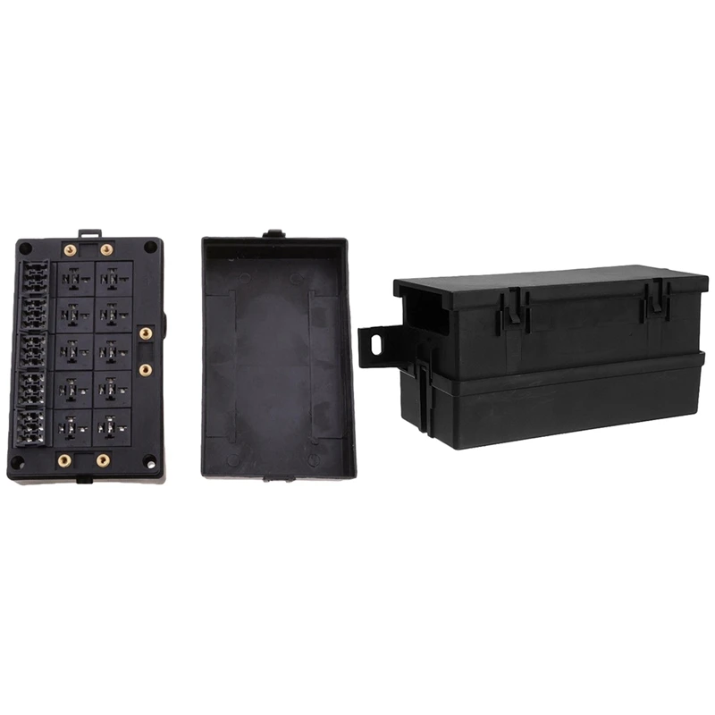 

Автомобильный держатель предохранителя для лезвия, черная розетка, 18 каналов с блоком реле предохранителей 12 В, блок блока реле предохранит...