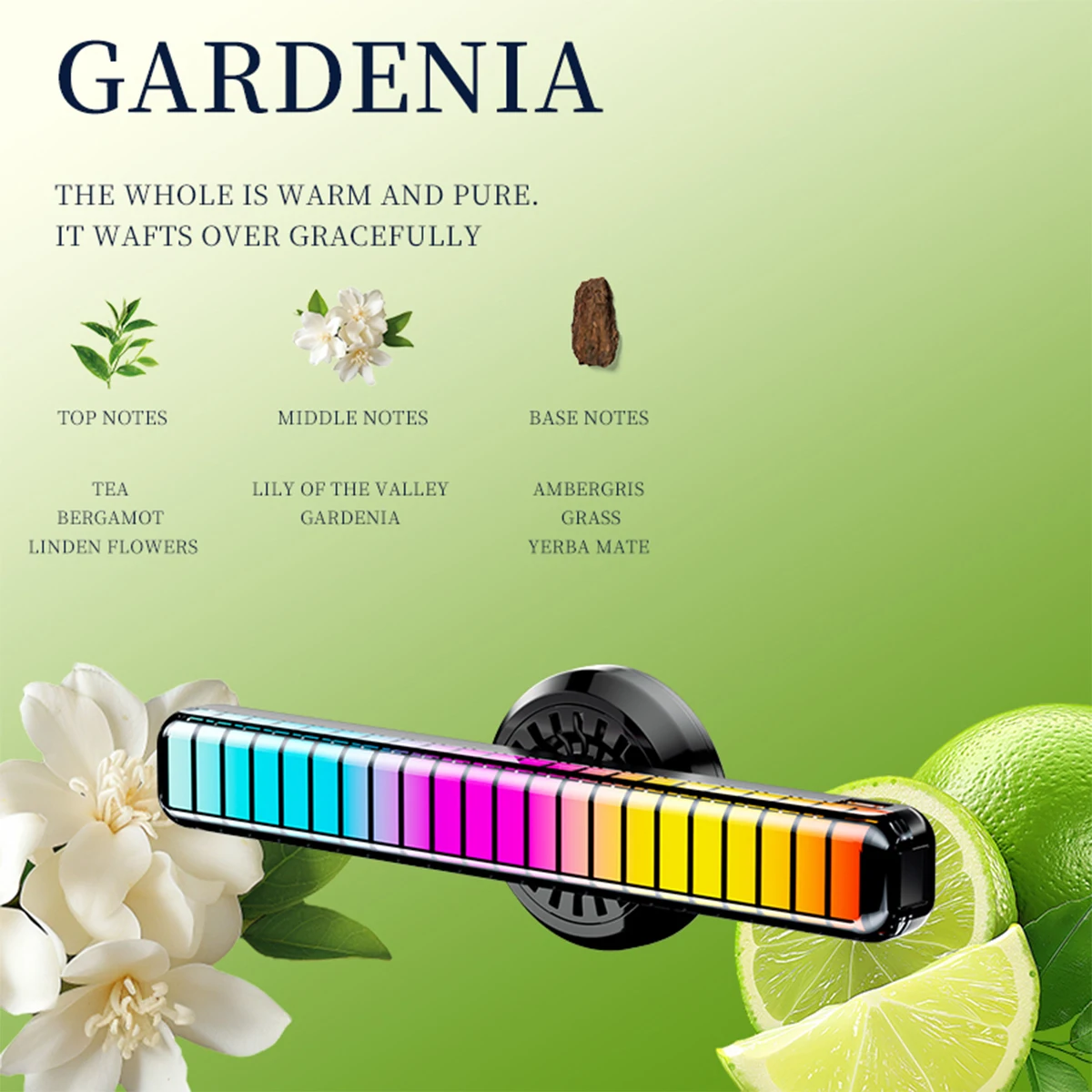 

Музыкальная RGB-лампа Для Салона Автомобиля С Ароматизатором, USB, Голосовым Управлением