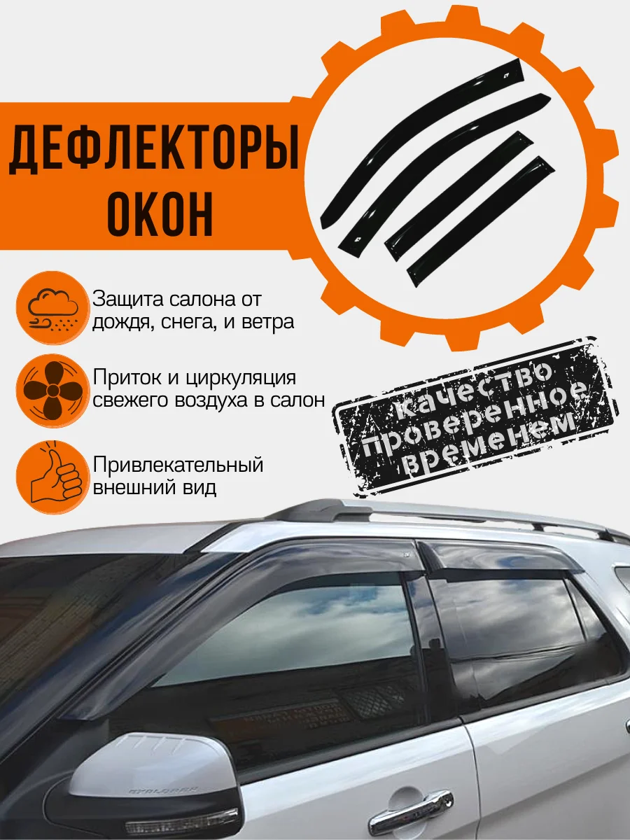 Дефлекторы окон (ветровики) для Renault Clio IV хетчбэк 5d 2012-2019 EuroStandard Широкие ветровики