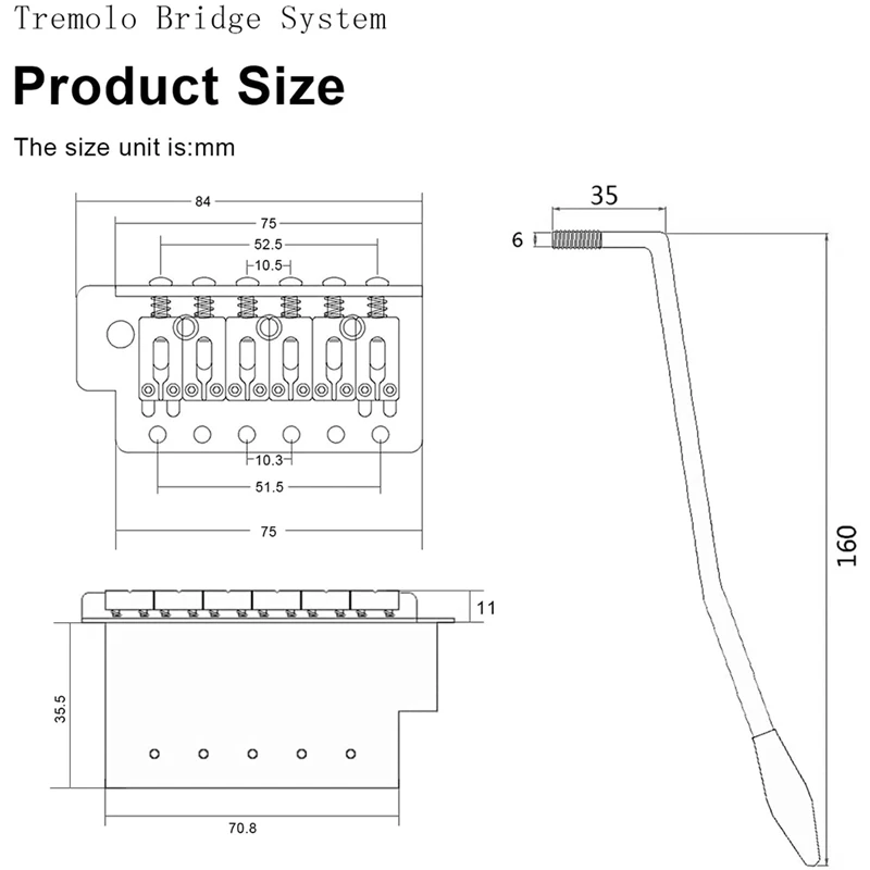 Набор мостов Stratocaster Tremolo для гитары 52 5 мм фиксатор электрогитары | Спорт и