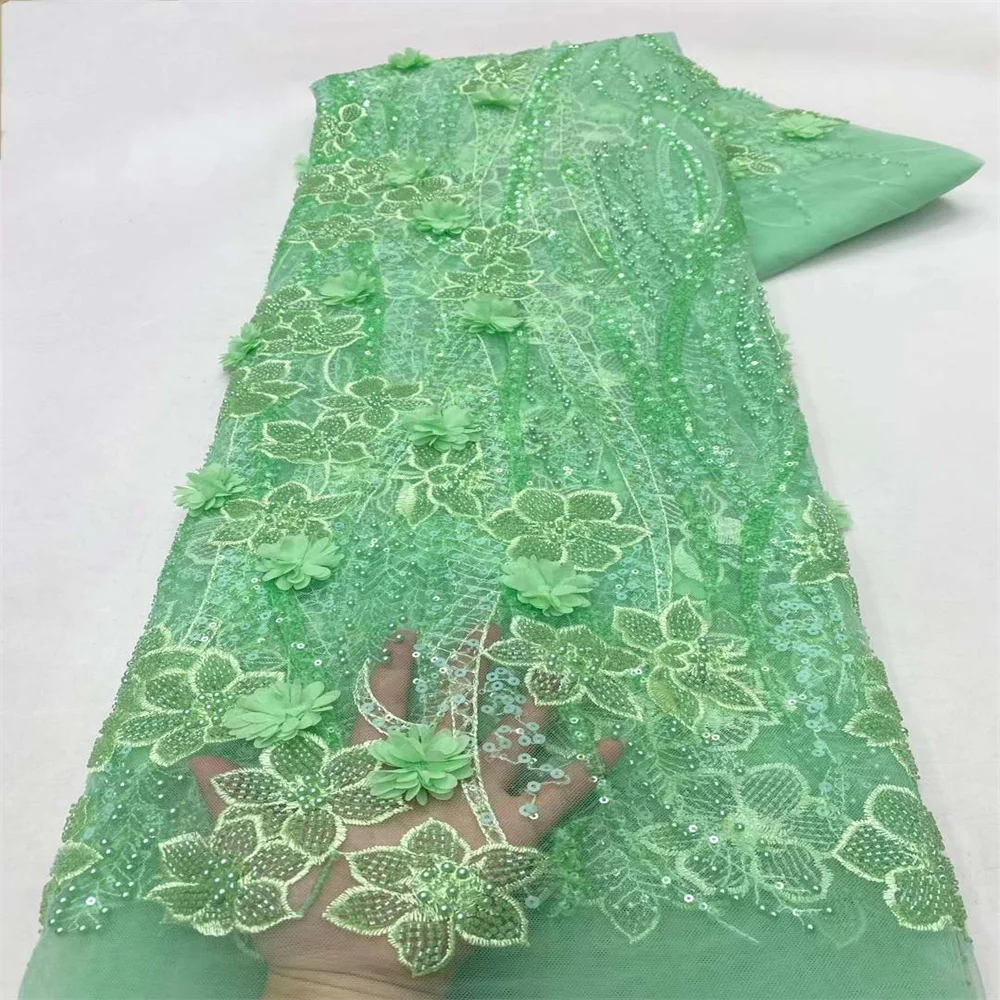 Новое поступление африканская кружевная ткань 2024 Высококачественная вышивка 3D