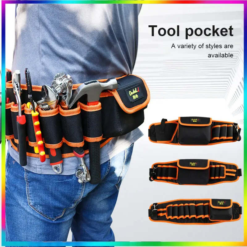 

Multi functional Waist Bag Shoulder Bag Canvas Electrician Tool Bag Waist Bag Waterproof And Wear-Resistant