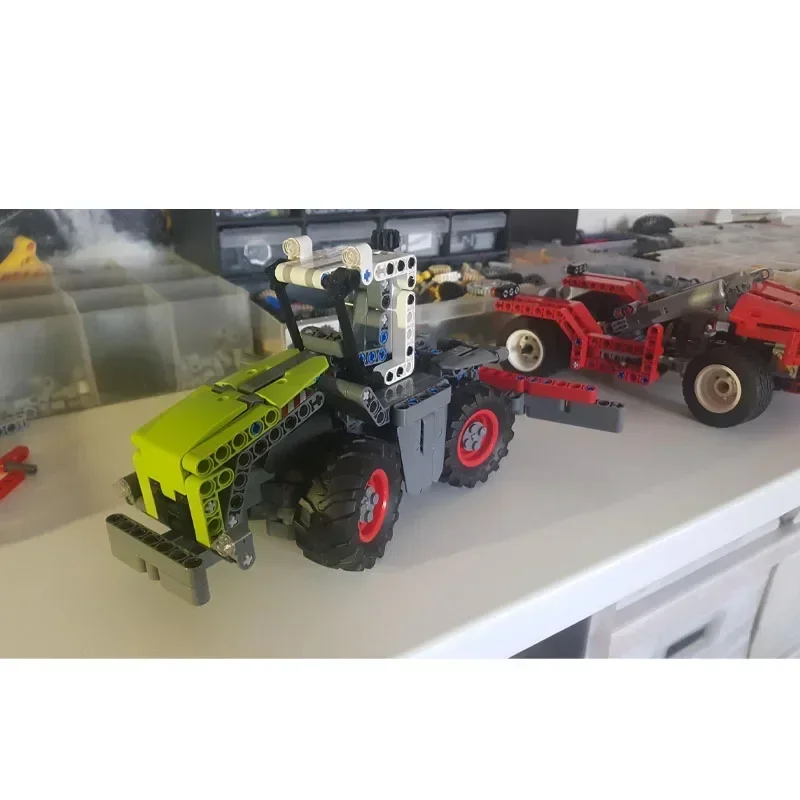 MOC-60060Низкий погрузчик сборка прицепа сращивание строительных блоков модель 400