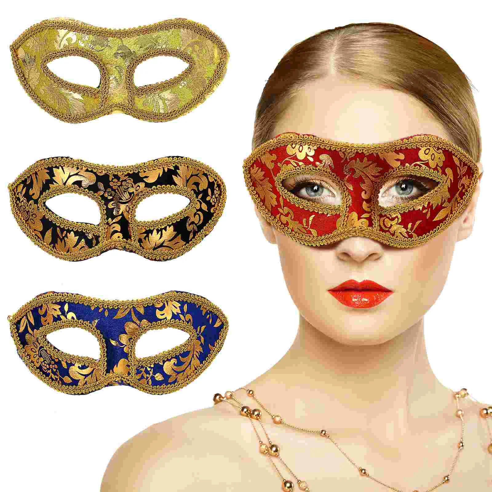 

12pcs Halloween Masks Masquerade Party Masks Adults Halloween Cosplay Half Face Masks (Random Color)