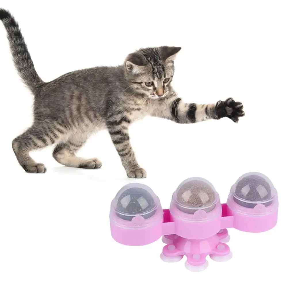 

Safe Cat Toy Bite-resistant Reusable Catnip Ball Edible Cat Lick Treats Toy Pet Toy Catnip Balls