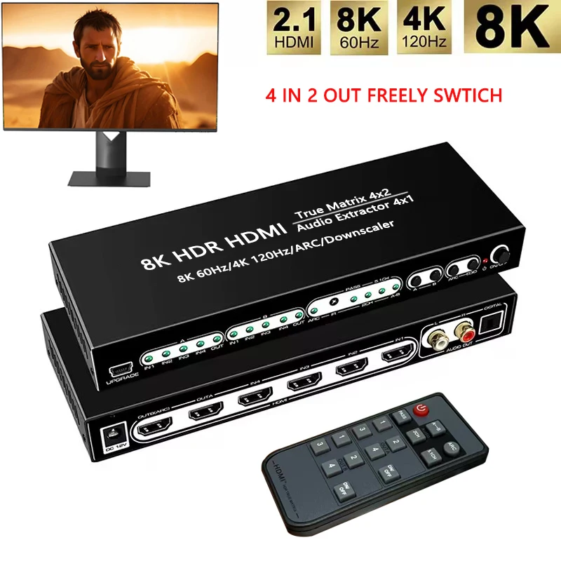 

RULLZ HDMI Matrix 4x2 Switch Splitter 8K HDR